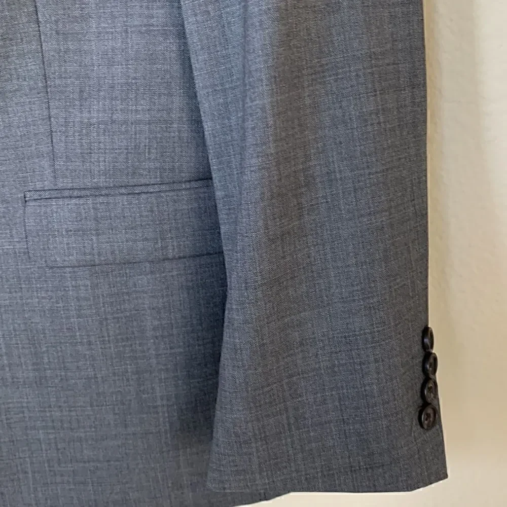 Lauren Ralph Lauren Mens 100% Wool Lanie Gray Blazer Jacket Sport Suit Coat 42 S